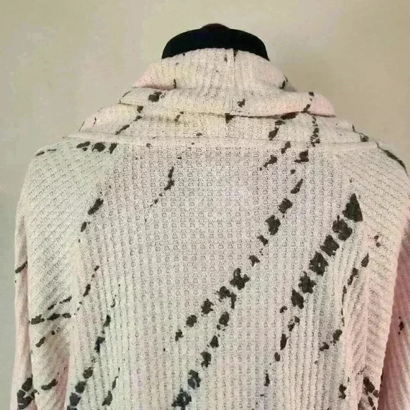 MNY‎ Marc New York Performance Medium Waffle Weave Soft Pink Long Sleeve Top - Picture 5 of 12